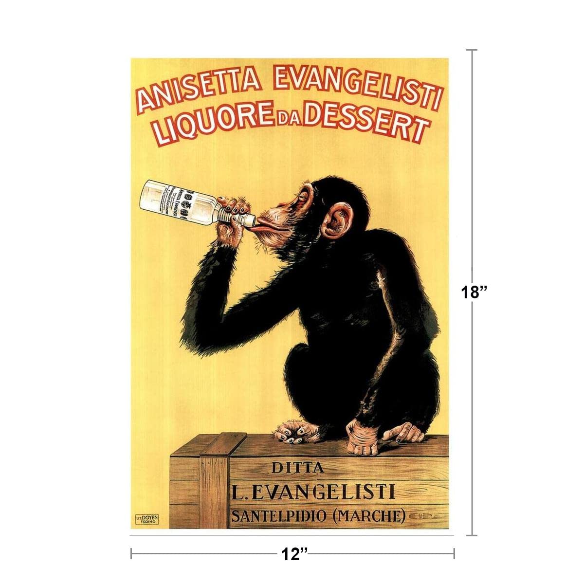 Amazon.com: Anisetta Evangelisti Liquore Da Dessert Monkey Poster