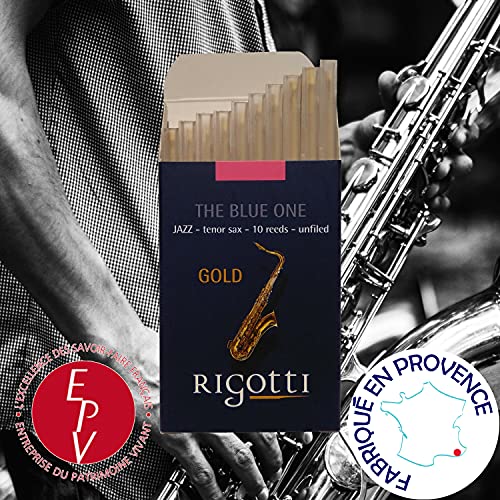 Anches pour Saxophone Ténor RIGOTTI Gold JAZZ Force 3.5 MEDIUM Boîte de 10 - 3