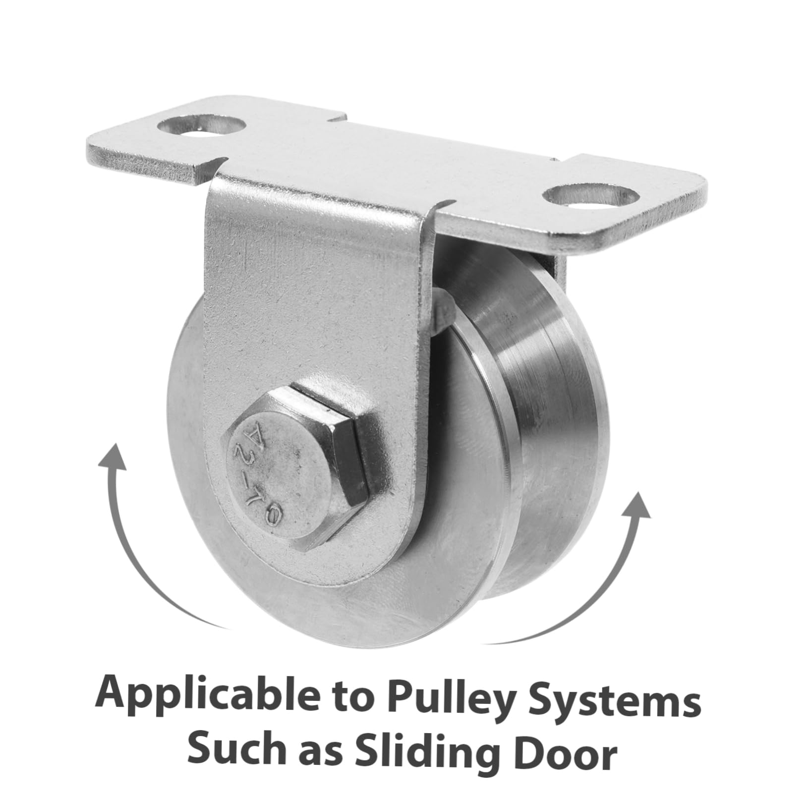 iplusmile Pulegge in Acciaio Inossidabile con Cuscinetti Interni 2 Pezzi Pulegge Cavo da 48mm con Funzionamento Fluido e Prestazioni per Impianto di Carrucole per Porte Scorrevoli