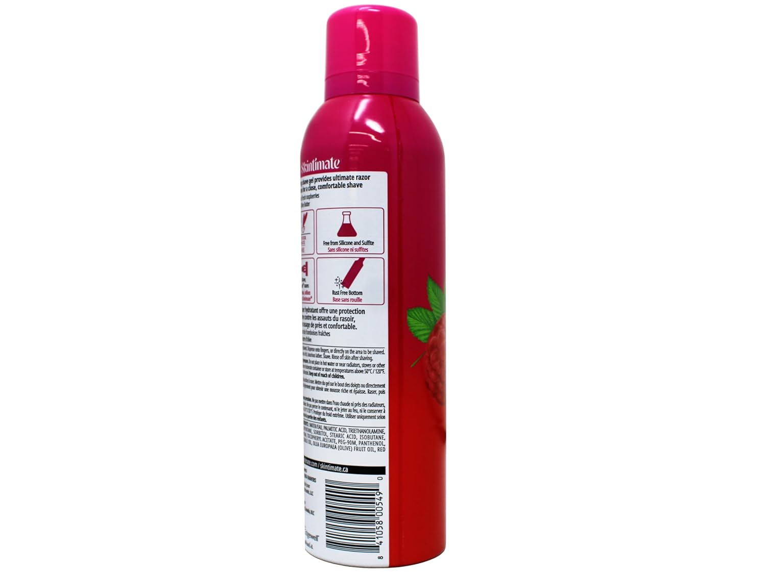 Skintimate Signature Scents Raspberry Rain Shave Gel, 7-Ounces Cans (Pack of 6)