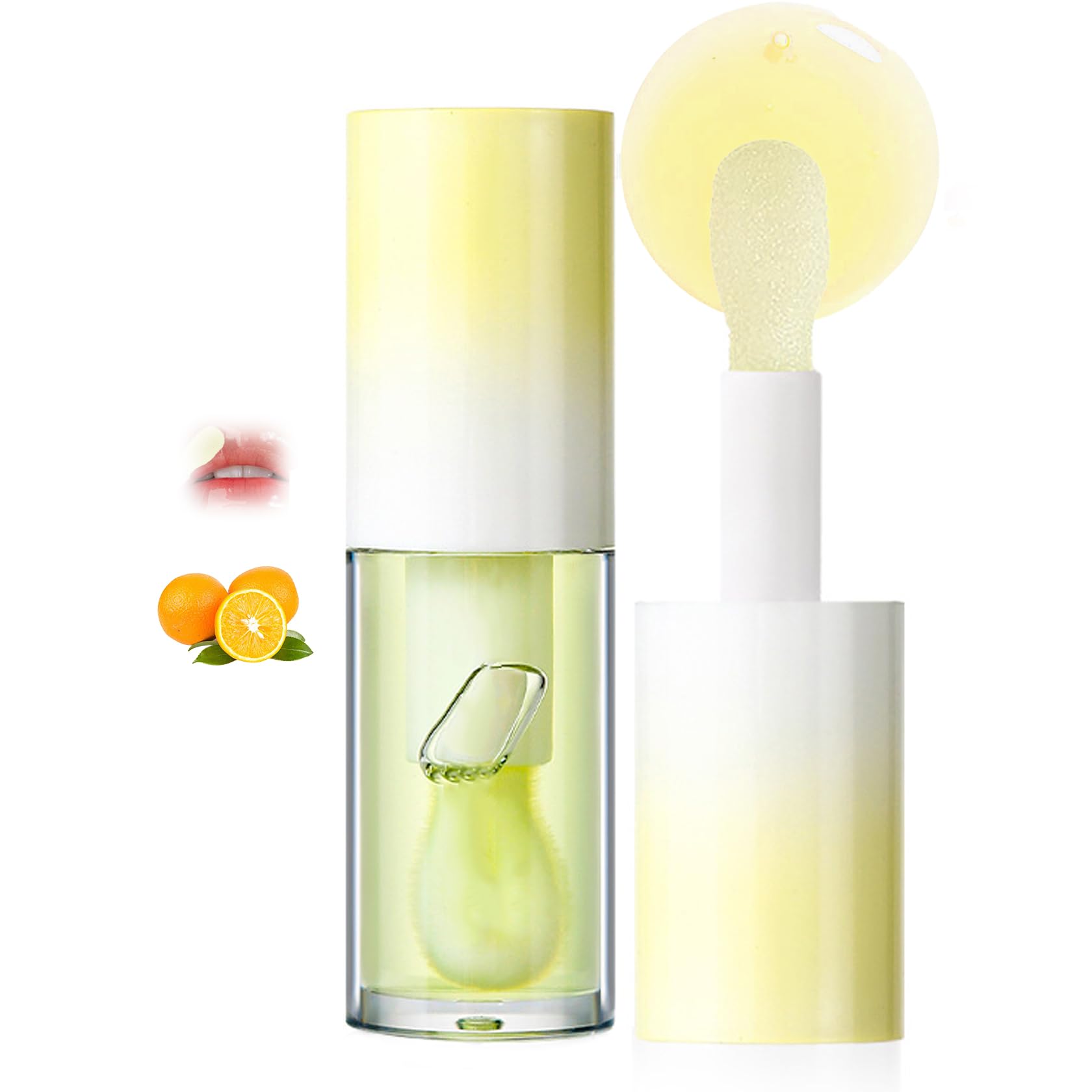 Clear Orange Lip Oil with Natural Shine Finish