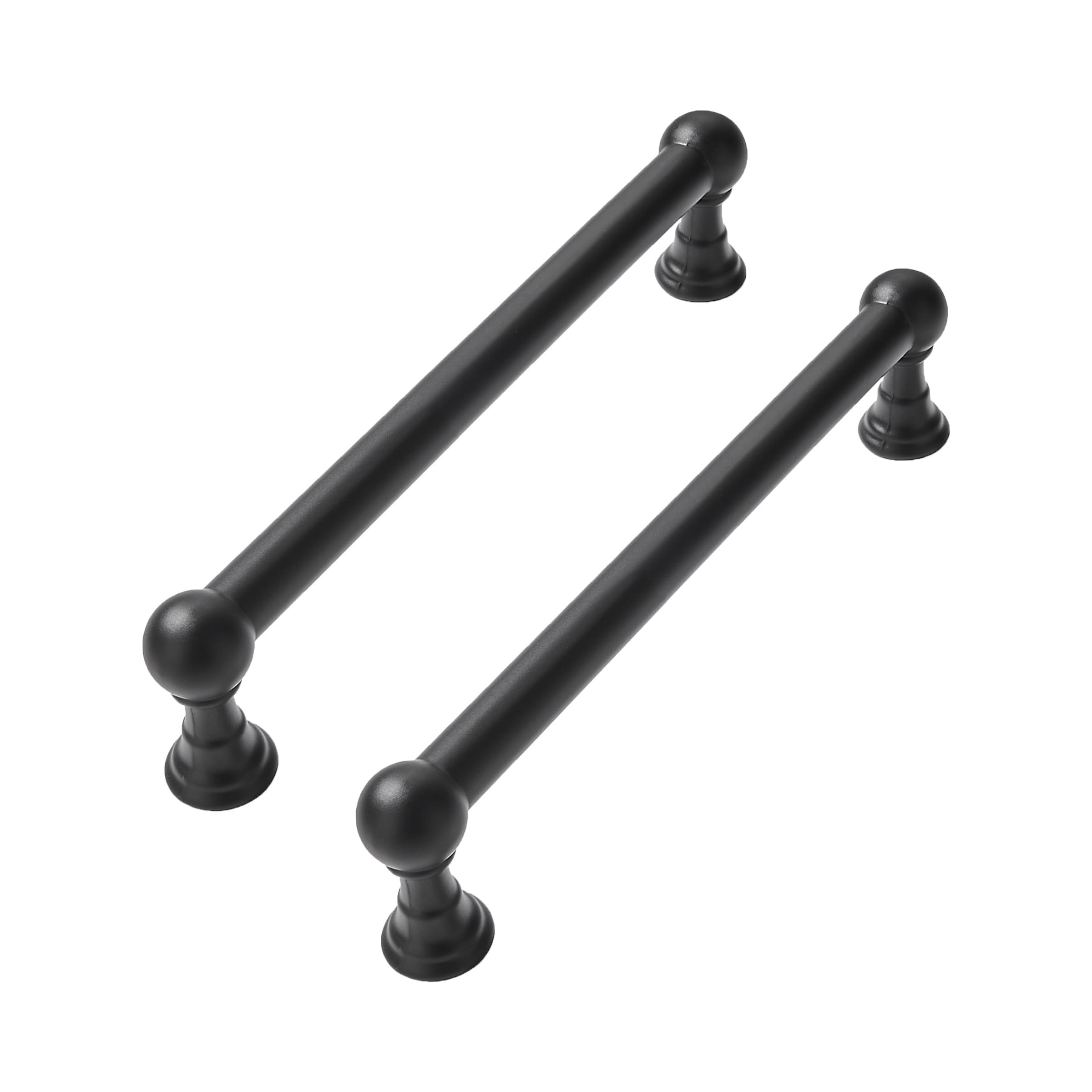 CABDM 2 Pack 5 Inch Solid Kitchen Cabinet Handles Matte Black Heavy Duty Cabinet Pulls Drawer Pulls Cabinet Hardware Kitchen Handles for Cabinets Cupboard Handles