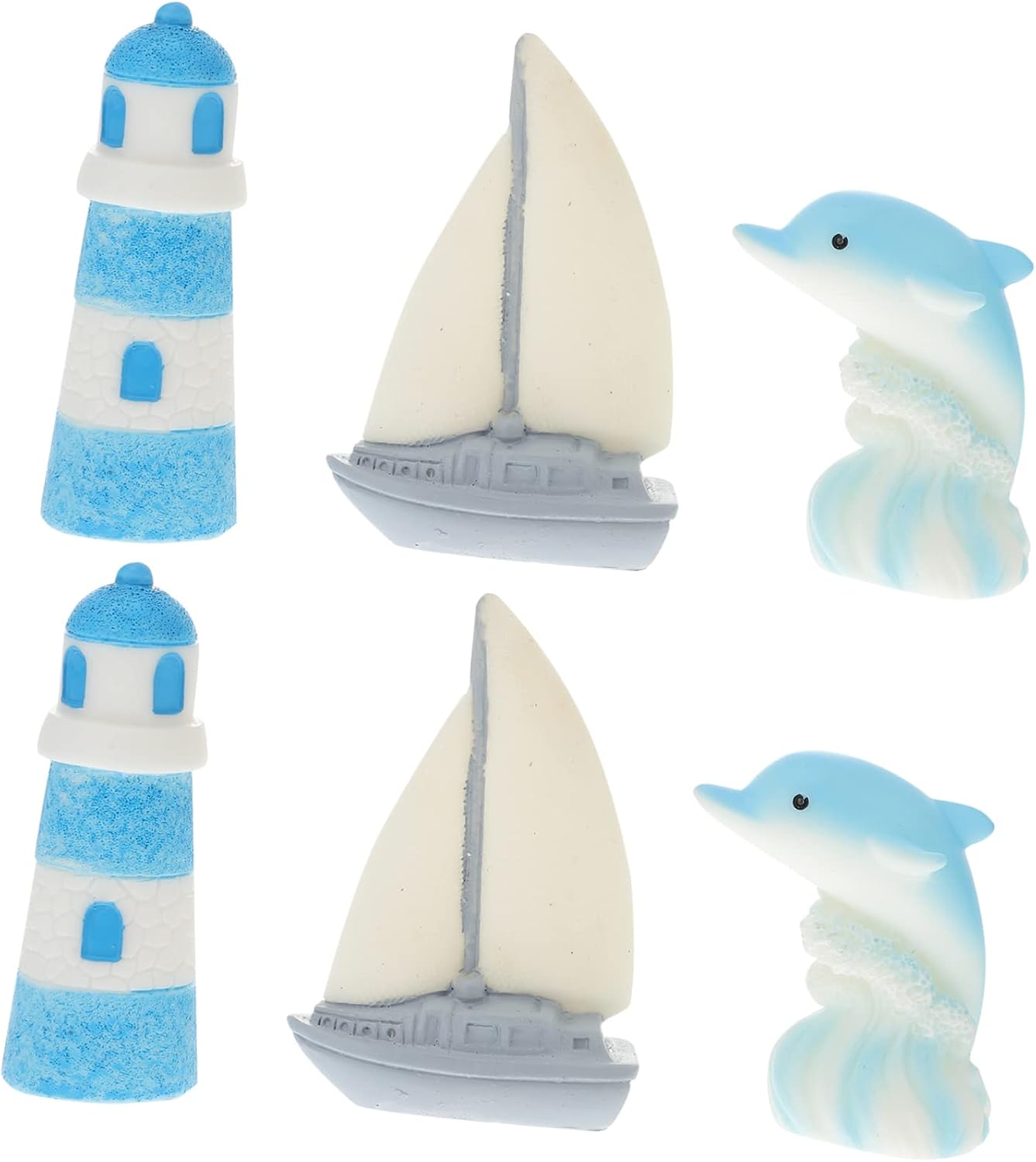 OUNONA 6pcs Resin Hawaiian Party Desktop Ornaments for Home Decoration