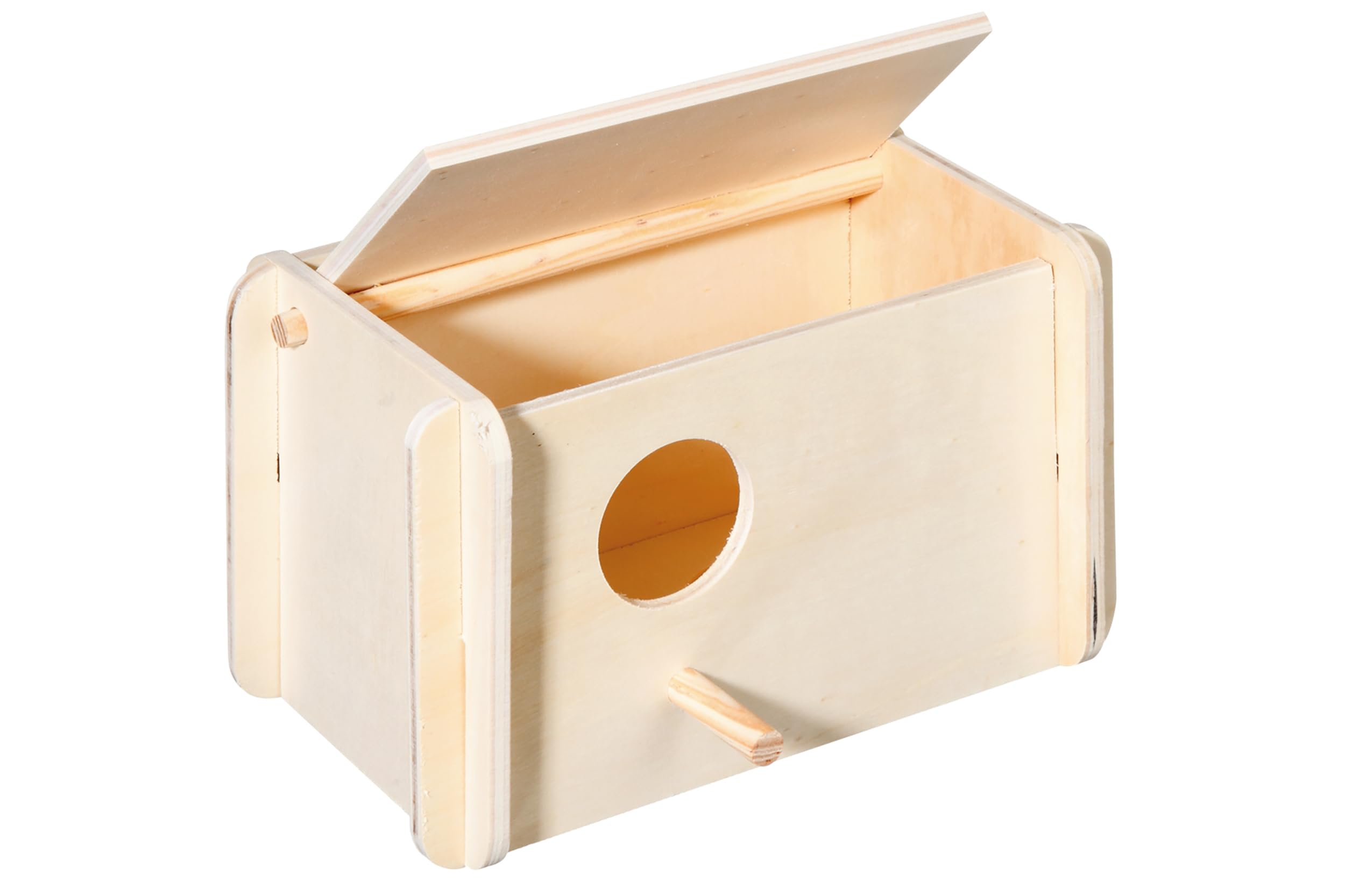 Karlie Nistkasten, aus Naturholz Nido de Cria para Aves, 21 x 12 x 13 cm, Madera Natural, Model 1