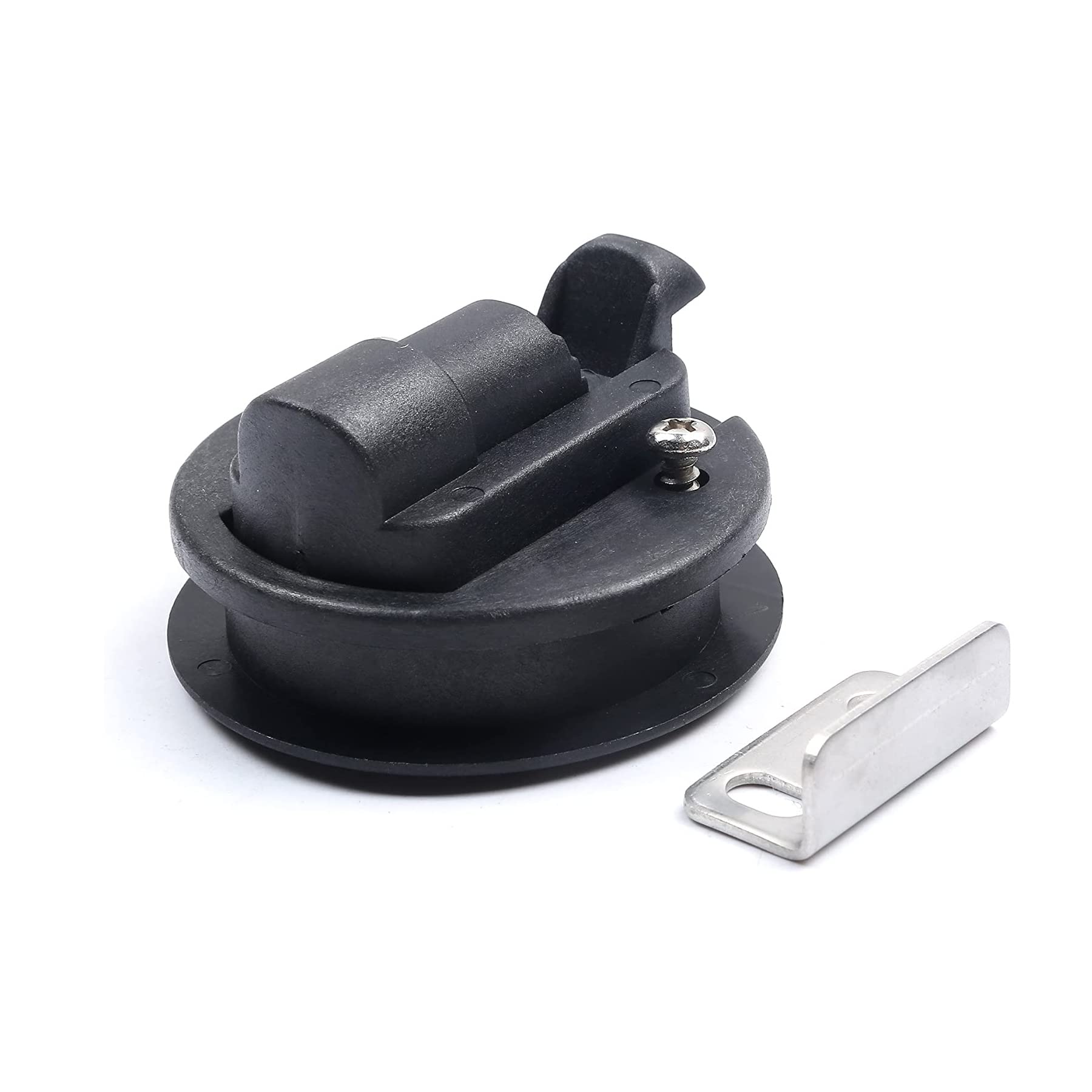 Black Flush Pull Slam Latch Round Marine Slam Latches