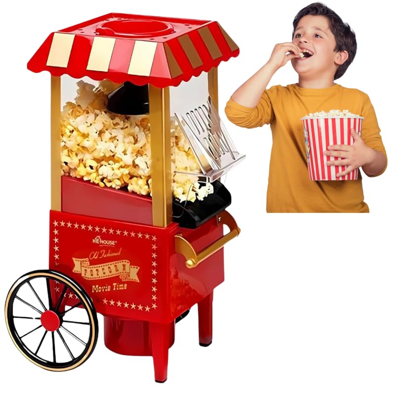 (Winter with 15 Year Warranty)1200W Hot Air Popcorn Maker – Fast, Safe, & Quiet | One-Button Operation for Movie-Theater Style Popcorn in 3 Minutes for Easy Home Use-image-4