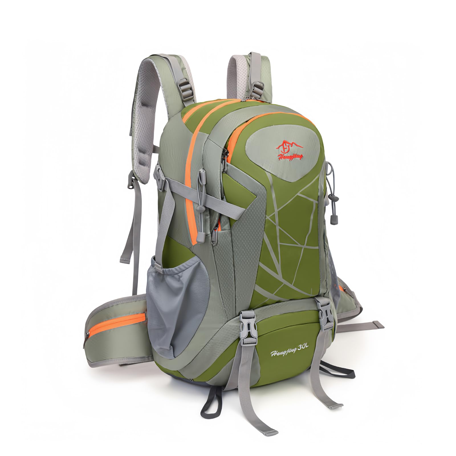 Zaino da trekking da 40 l, da uomo e da donna con copertura antipioggia, zaino impermeabile con ventilazione posteriore e schienale in rete, zaino da trekking, per ciclismo, alpinismo e