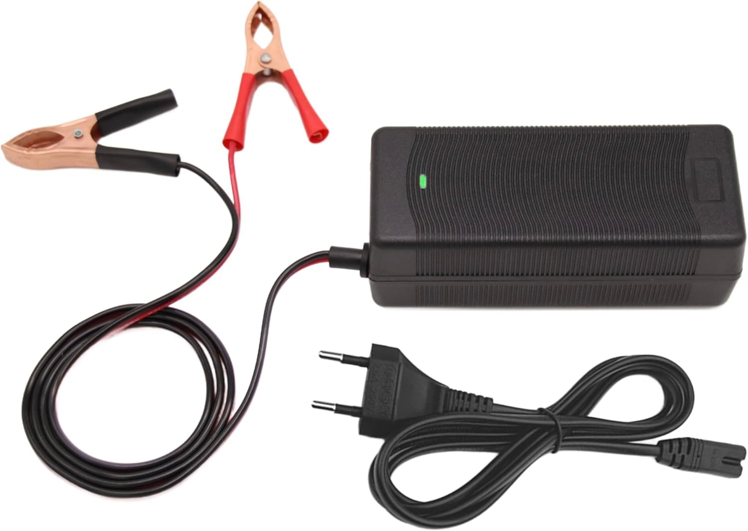 Cargador de batería LiFePO4 de 14,6 V 5 A, cargador inteligente para baterías de fosfato de litio de 12,8 V, pinzas de cocodrilo, indicador LED especialmente diseñado para baterías de litio LiFePO4 de