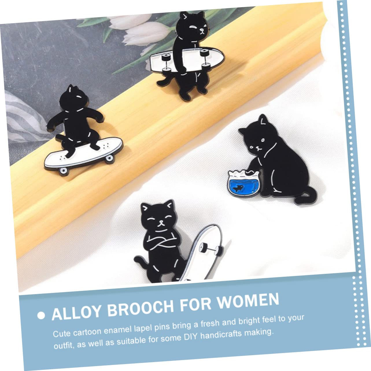 BESPORTBLE Abzeichen Schmuck Katzen Brosche Tier Emaille Pin Cartoon-brustpin Niedliche Brosche Cartoon-emaille-broschen Katzenbrosche Tier-revers-brosche Stellnadel Legierung