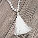 Malahill Mala Beads Necklace for Women & Men, 108 White Howlite Beads, 8mm Round, 32