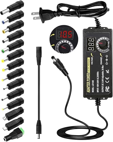 Fuente de alimentación de 72 W CC ajustable 3 V ~ 24 V Adaptador de conmutación universal de CA/CC de 100 V-240 V Convertidor de CA a CC con