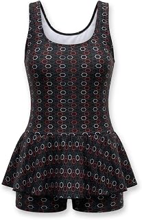 NLW Women's Floral Print Swimdress with Built-in Shorts, Soft Stretch Quick Dry Fabric, Mint Green Daisy Pattern Price In India