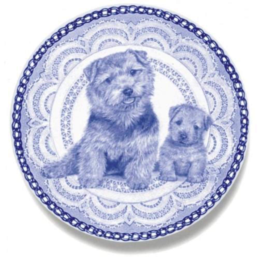 Norfolk Terrier Dog Porcelain Plate For all Dog Lovers Size 7.61 inches