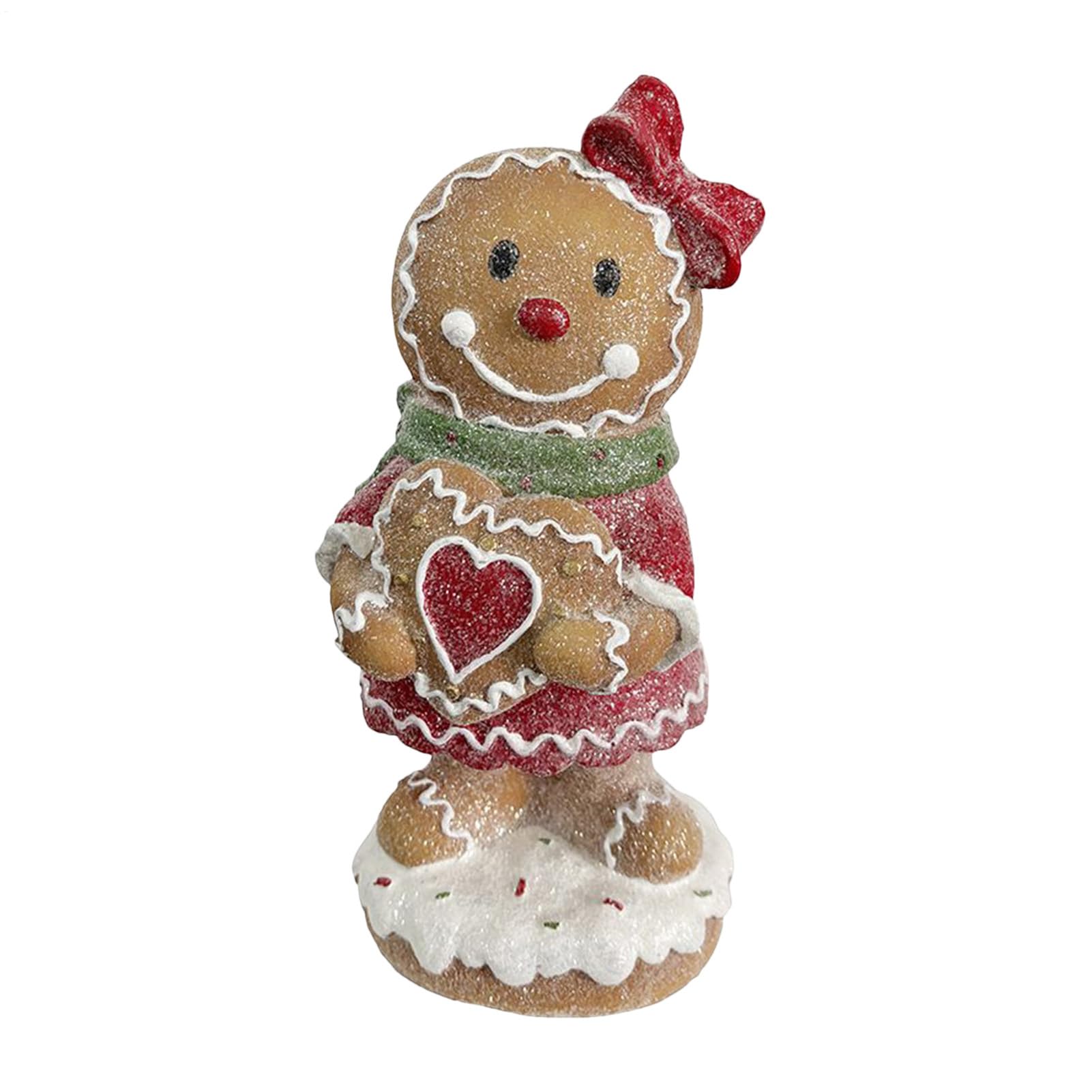 Décoration de Noël bonhomme en pain d'épices en résine haut de gamme