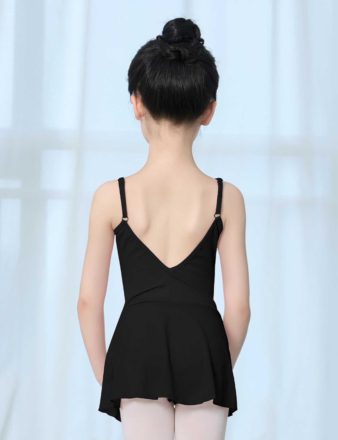 Daydance Spandex Toddler Girls Dance Leotards with Mesh Skirt, Camisole Ballet Dress - Image 2