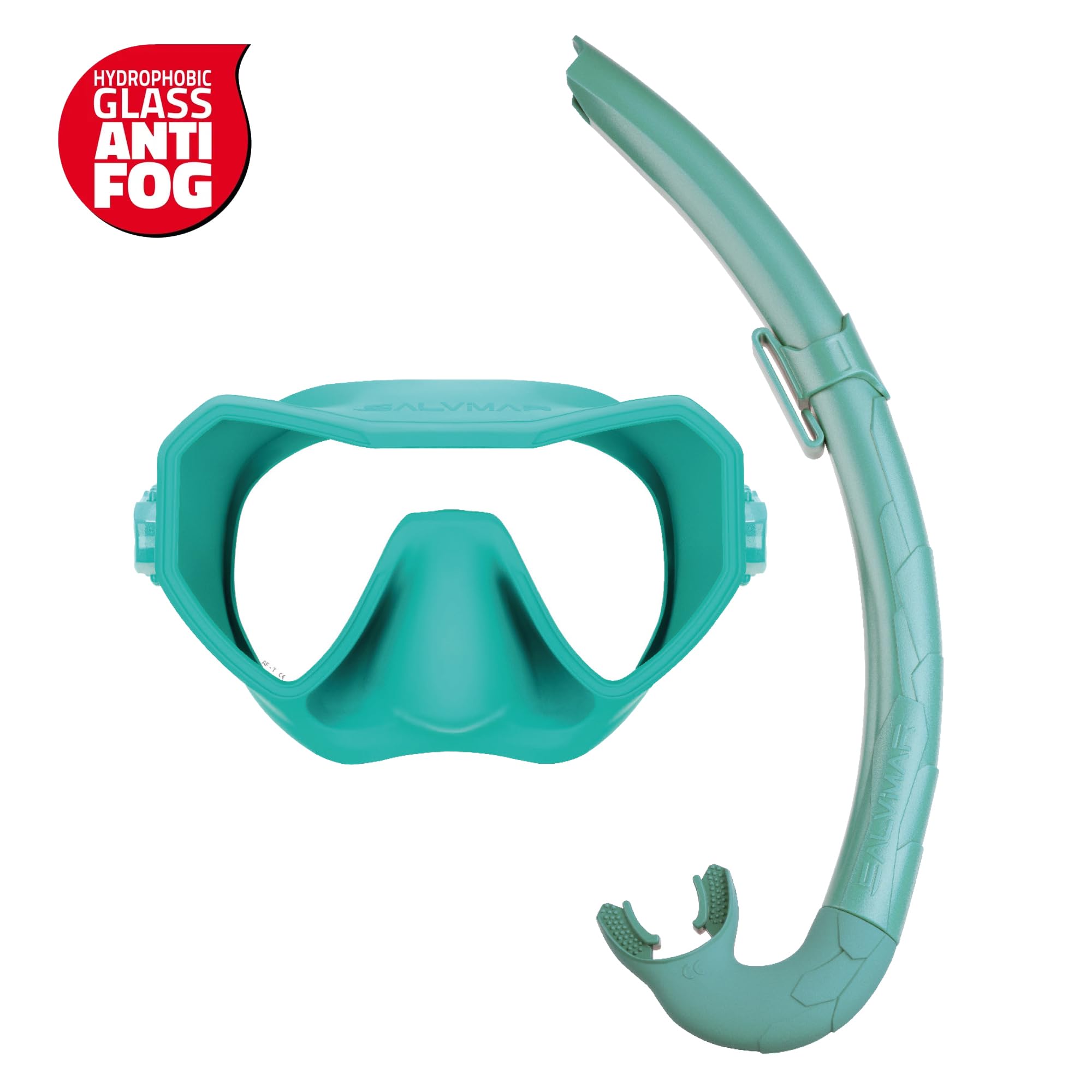 Salvimar, Combo - Máscara Neo Anti Fog Aquamarine + Bite Air Snorkel
