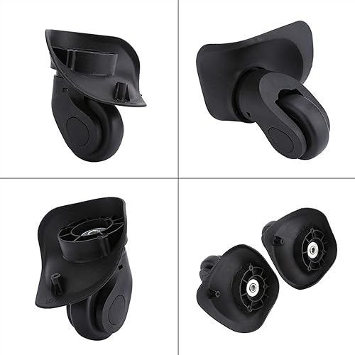 Miniatura 7 de Qiilu Ruedas de repuesto de equipaje Ruedas de repuesto de plástico 2 piezas Juego de ruedas de equipaje de PVC de reemplazo de un solo rodillo para