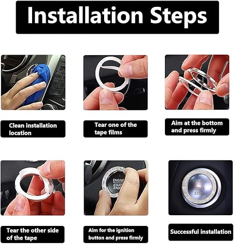 Miniatura 7 de Paquete de 4 posavasos brillantes para automóvil, portavasos de cristal con diamantes de imitación, accesorios universales antideslizantes y