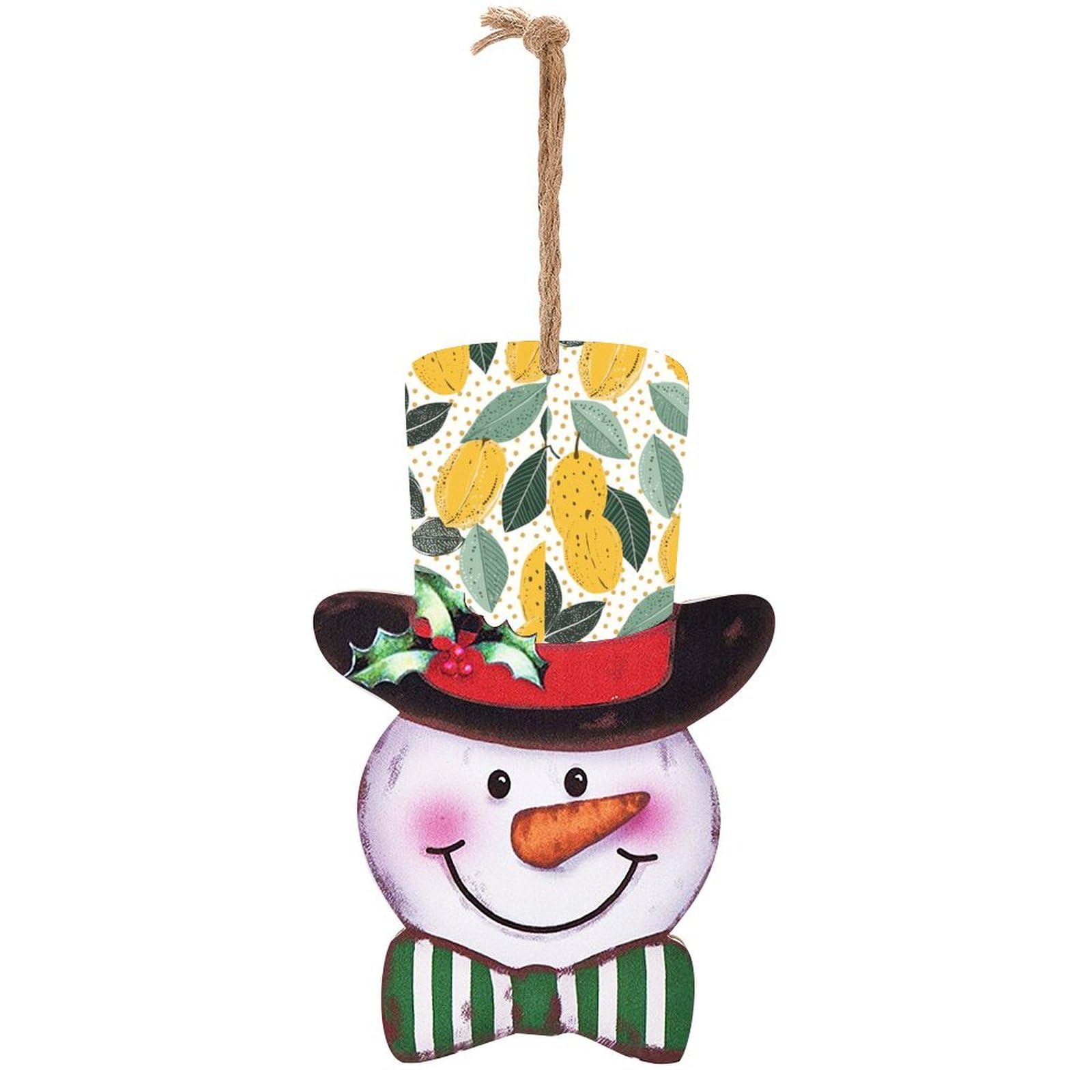 Panneau en bois bonhomme de neige de Noël imprimé premium