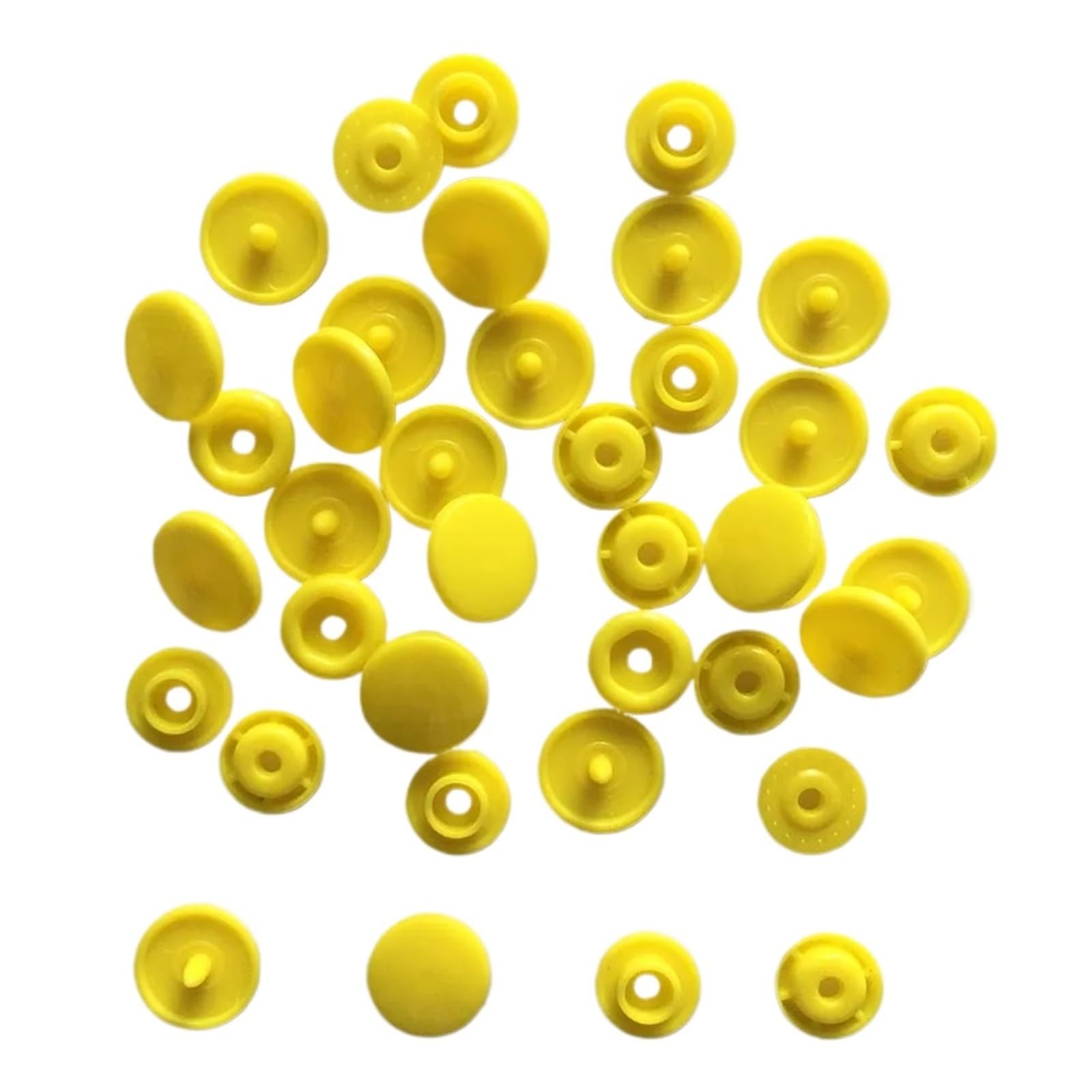 Press Studs Snap 580set Plastic Snaps Button Fasteners T5 Bag Folder Buckle Buttons Resin Garment Accessories for Baby Clothes Bibs Diapers(Egg Yellow)