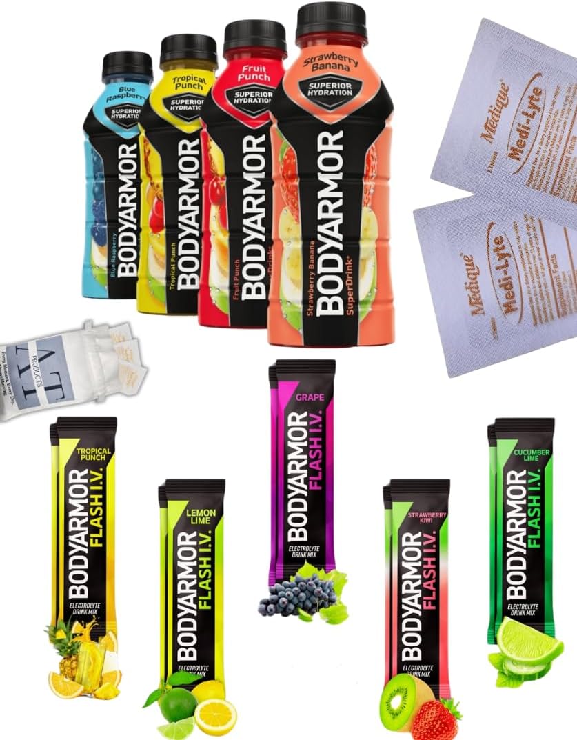Body Armour Powder Packets Flash IV Electrolyte Coconut Water ToGo (5 Flavor