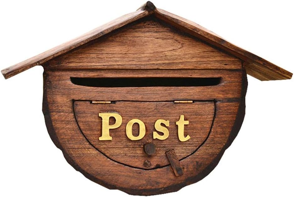 HBJWOV Mailboxes， Outdoor Premium Wall Mounted Mail Waterproof Post Box Mailbox Decoration Letter Newspaper