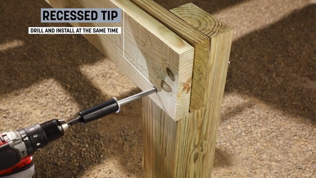 Image of GRK Fasteners AugerBolt Through Bolt Fastening System, 1 /2 inch x 7 inch Galvanized Heavy-Duty Carriage Bolts, Rust Resistant for Post-to-Beam Connections, 2 Bolts w /Hex Nuts, & Washers (excludes Drill bit)
