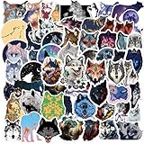 Wolf Stickers |110pcs Vinyl Wolf Stickers Animals Sticker for Laptop Water Bottle Cup Bike Luggage Computer Phone Flasks Car Notebook Tablet Decals for Kids Teens Adults