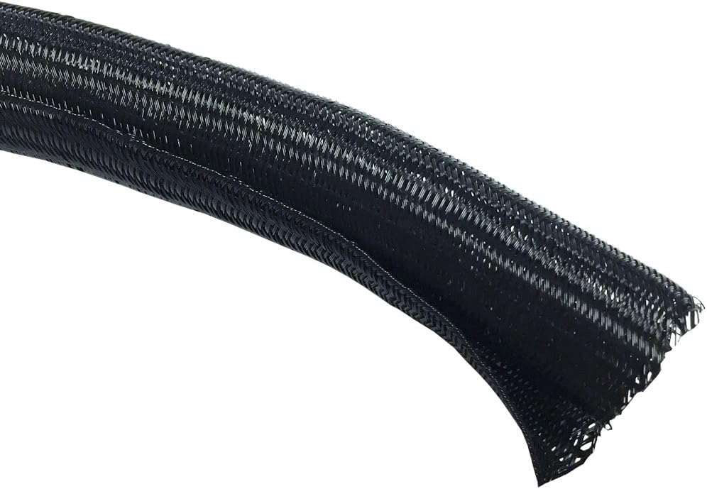 Uр Tо 40% оƒƒ Electriduct 2" Hook Self Closing Braided Wrap Sleeving - 100 Feet - Black