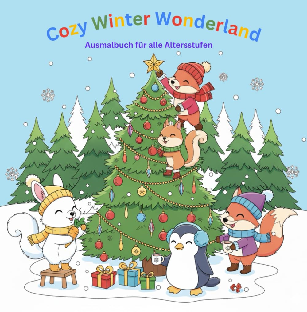Cozy Winter Wonderland: Ein Kawaii-Winter- und Neujahrs-Ausmalabenteuer (Kawaii Jahreszeiten Malabenteuer)
