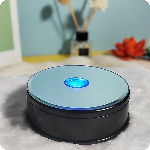 Miniatura 1 de FIEIFI Base de luz LED motorizada giratoria para arte de cristal 3D, base de pantalla de luz LED, decoración de habitación y lámpara de adorno de