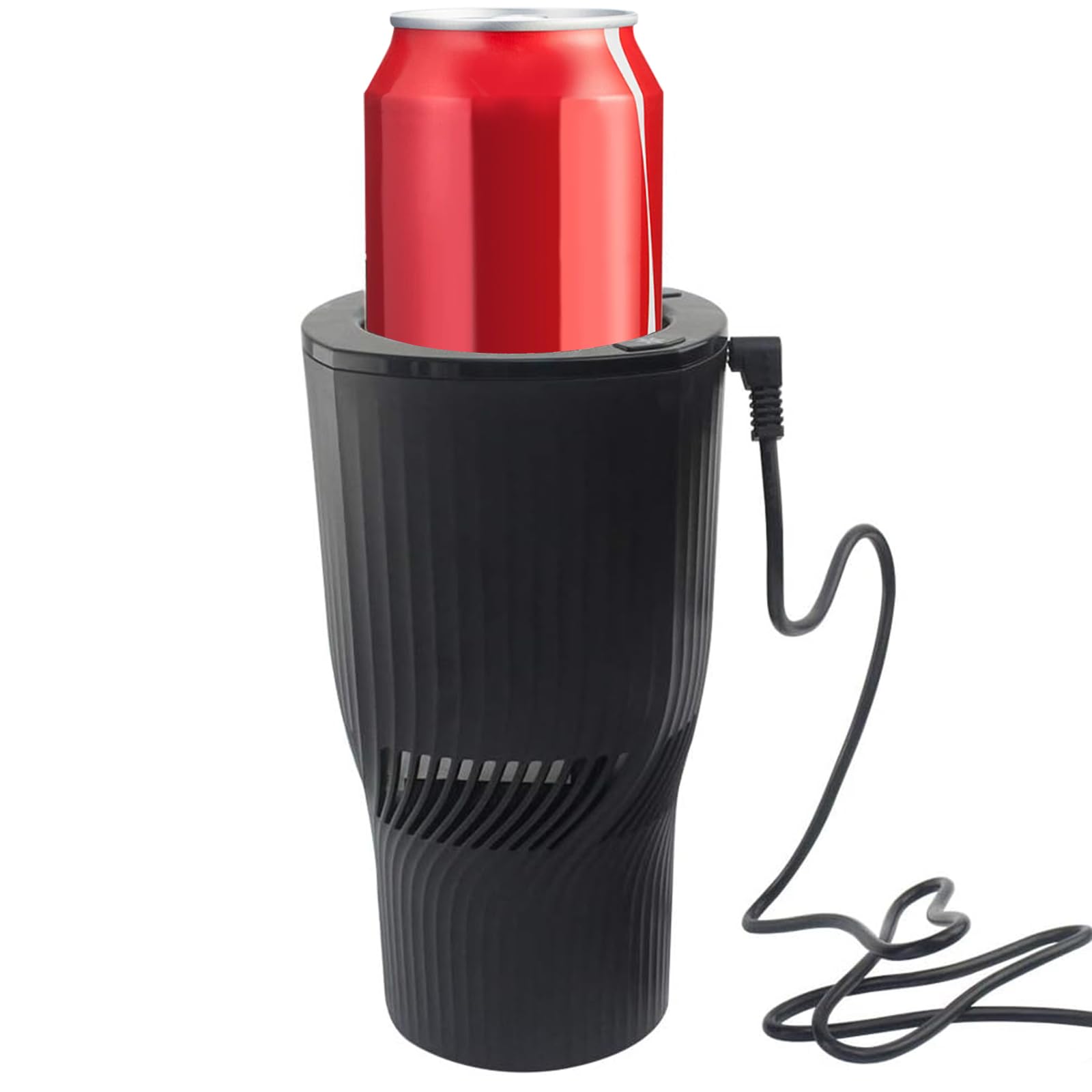 HPYDIY Portable 2-in-1 Smart Car Cup Heating & Cooling,Coffee Car Mug Holder Perfect Car Holder for Commuter/Road Tripper Present (Black)