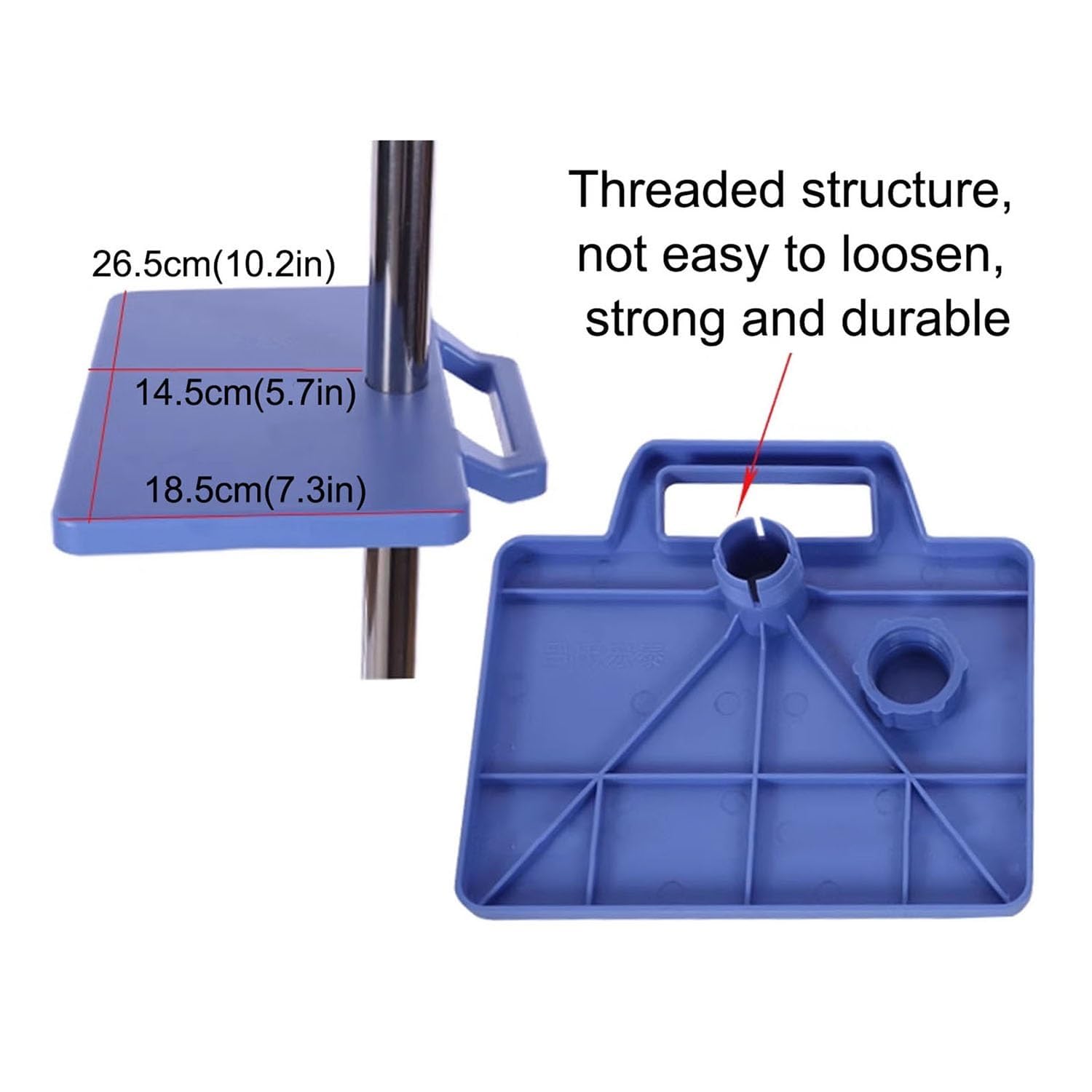 Support de Potence pour Perfusion Portable à roulettes, Support pour Potence pour Perfusion avec 5 Roues et 4 Crochets, Hauteur réglable, Base lestée(Une Couleur N)