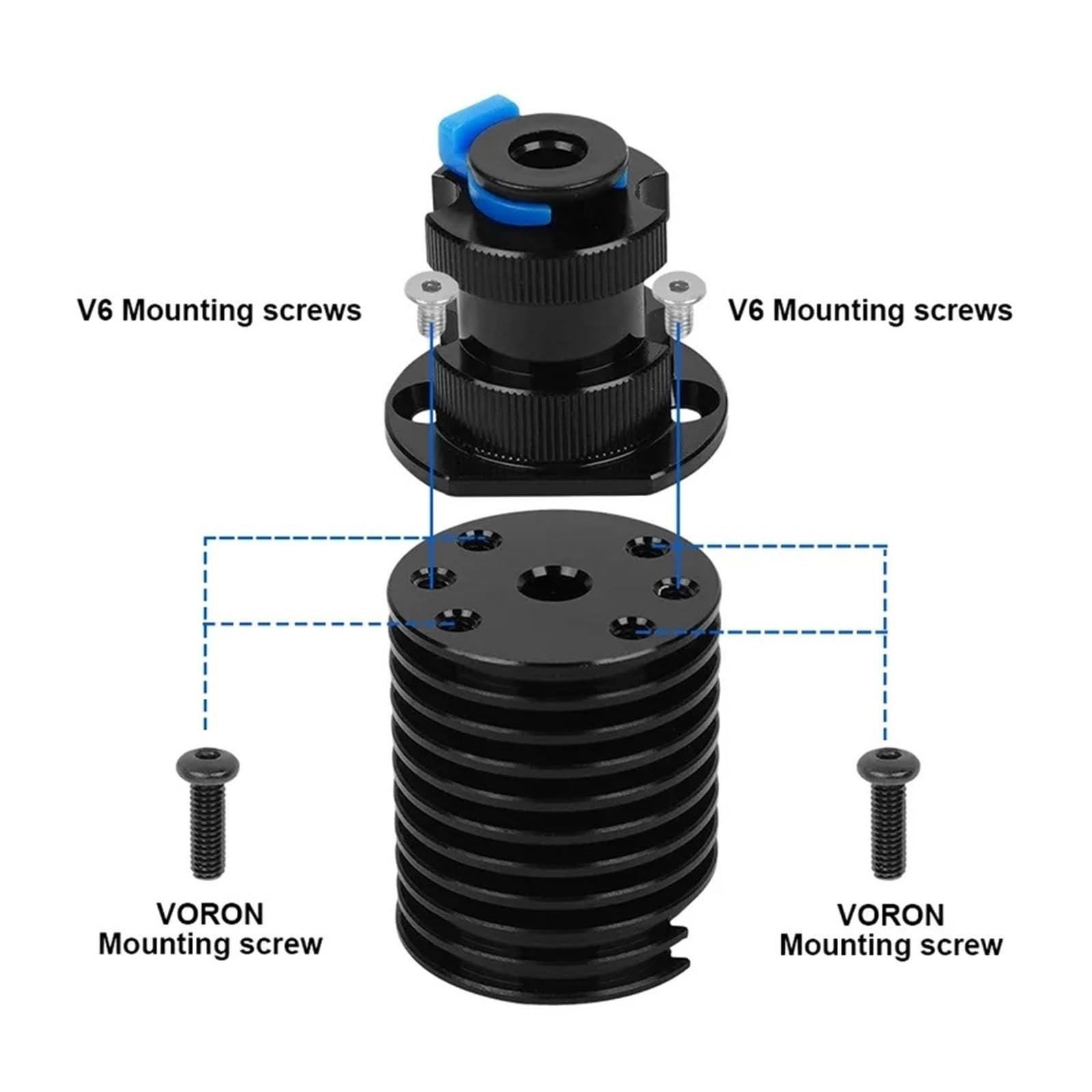 Verbessertes E3D Revo Keramik-Hotend-Kit, schnelle Heizheizung, schneller Düsenwechsel, kompatibel mit Creality Ender 3/V2Pro H2 V2S und Voron 3D-Druckern(0.6mm Kit)
