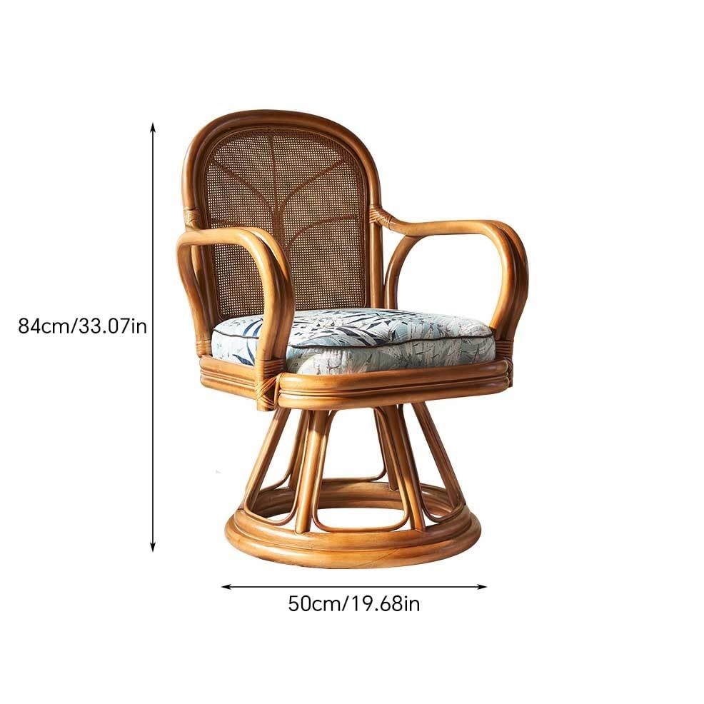 eexbz Small Sofa Rattan Leisure Chair Sofa Tea Room Balcony Backrest Chair Home Rattan Swivel Recliner Couch for Small Spaces
