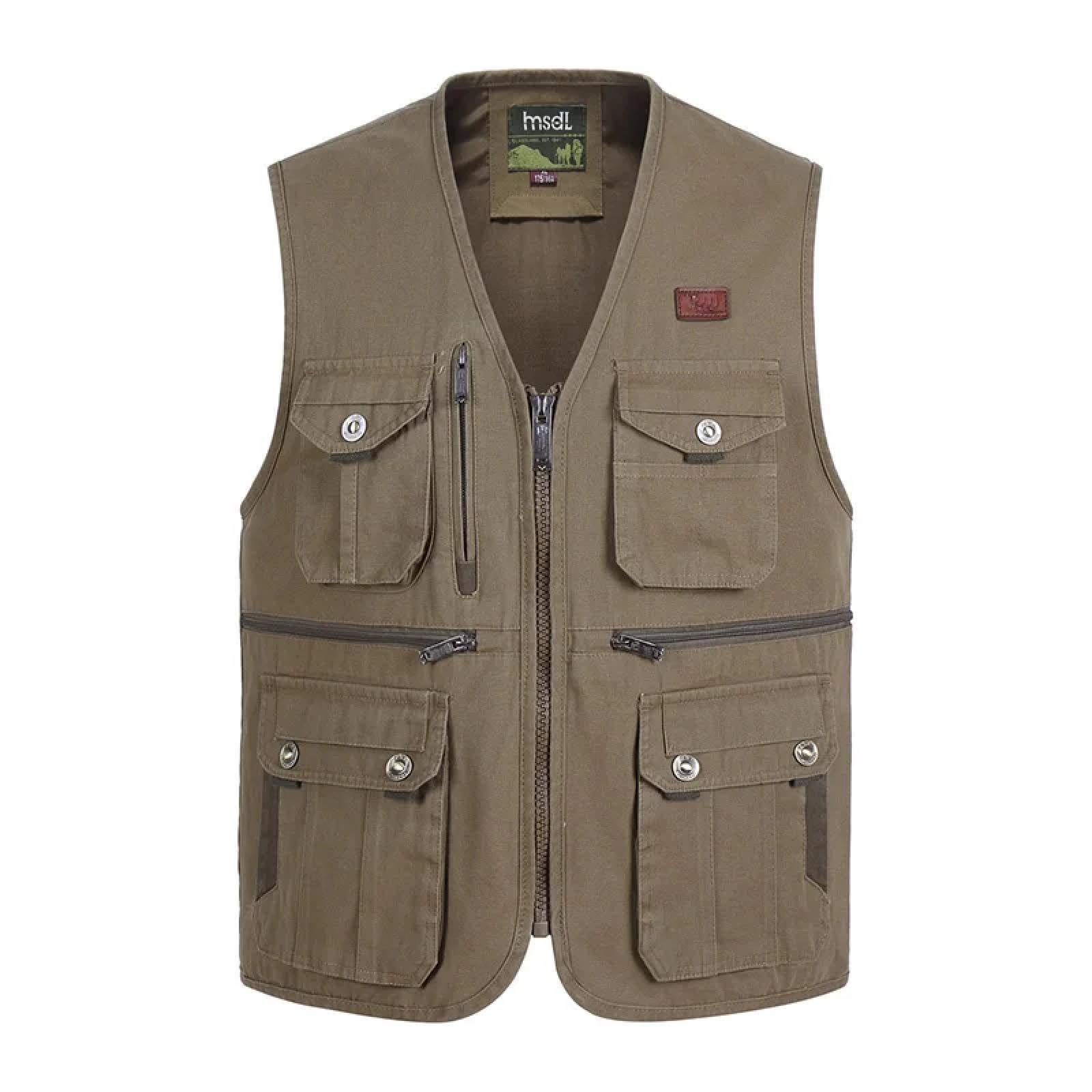 Weste Vest Mehrfach-Taschen Weste Für Männliche Freizeit Fotograf Reise Ärmellose Jacke Werkzeug Weste Mit Vielen Taschen