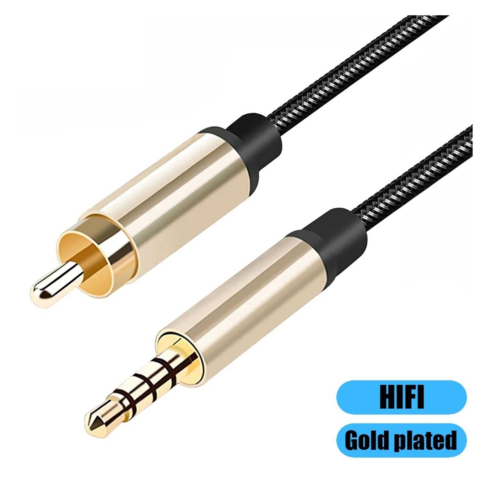 Câble Audio Coaxial S/PDIF TRRS 3,5 Mm Vers RCA, Convertisseur Adaptateur Prise Phono For Téléphone, Ordinateur Portable, Téléviseur Et Voiture, Plusieurs Longueurs Disponibles(5M)