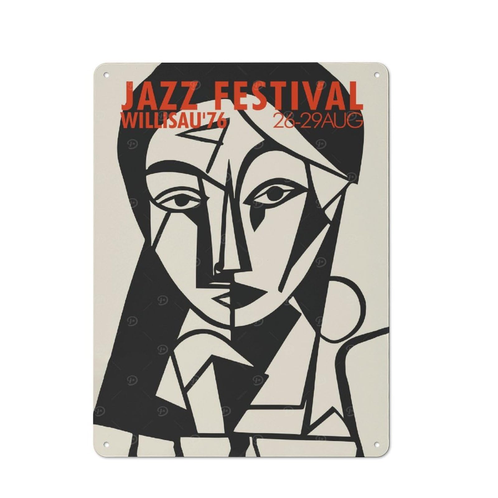 Classic Jazz Festival Willisau Metal Sign 40x30cm, Classic Pub Decor for Diner, Restaurant, Shed Or Kitchen
