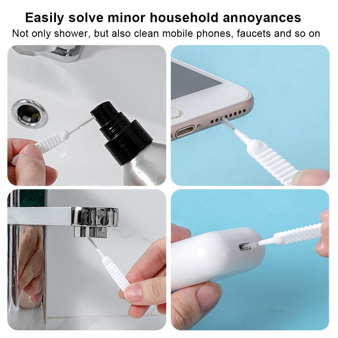 Kit per la Pulizia del Telefono Cellulare 10 Pezzi Kit spazzole per Pulizia Porta Telefono USB C Spina Antipolvere in Metallo Spazzole per Altoparlanti per Telefono