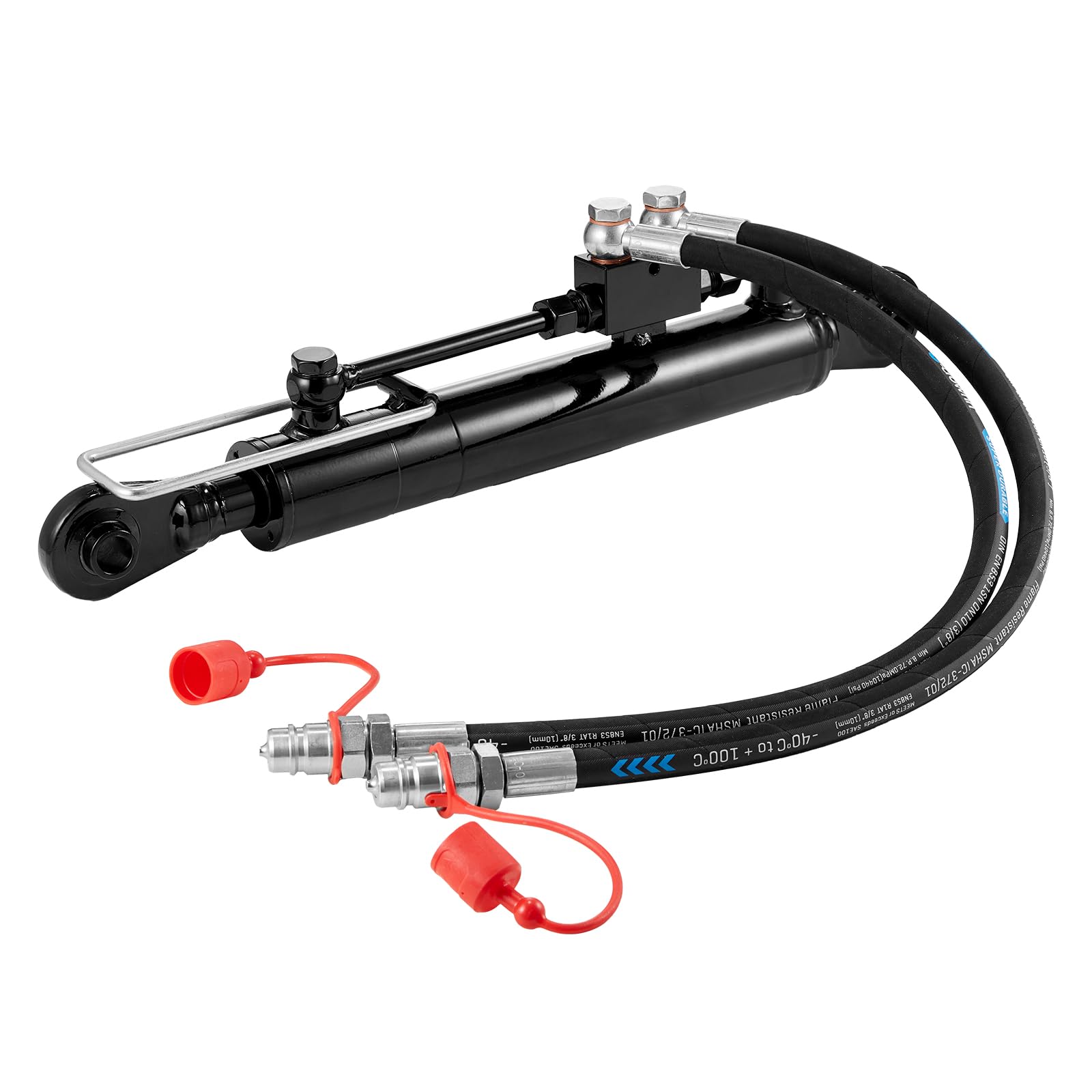VEVOR Hydraulischer Oberlenker Cat.1-1 (27,9 cm, 20-7/8-31-7/8 Zoll), Hydraulikzylinder mit 2 Schläuchen und G3/8-Zoll-Rückschlagventil