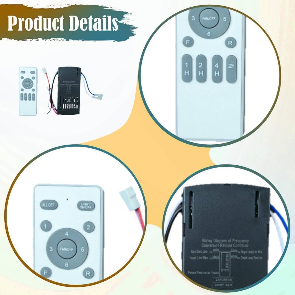 Kit de control remoto y receptor para ventilador de techo, controlador, interruptor y receptor para el hogar.