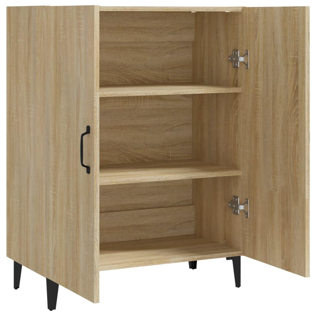 Credenza Rovere Sonoma 70x34x90 cm in Legno Multistrato La credenza è dotata di 2 ante ，Madia Soggiorno Moderna，Mobile Bar Per Casa Salotto