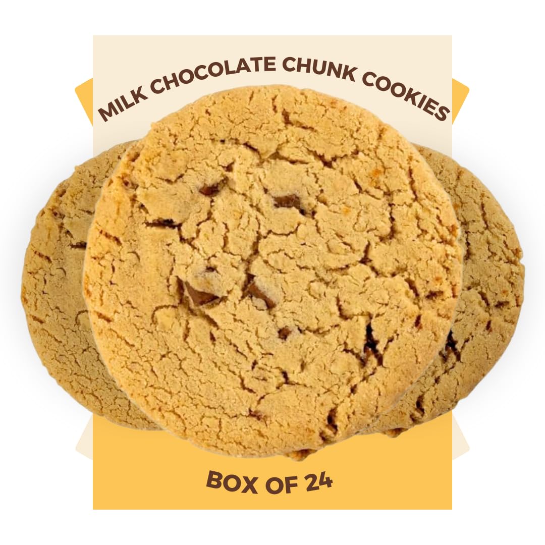 Coffee MastersCookies - 1 x 24 Pack Individually Wrapped Biscuits Perfect Cookie Snack for the Family - Light, Crunchy and Chunky Milk Chocolate Cookies Suitable for Vegetarians