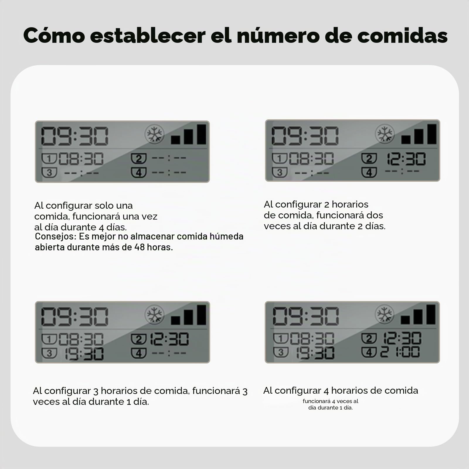 Comedero automático para gatos con comida húmeda y refrigeración, tecnología de refrigeración por semiconductores, función de temporización, comedero automático para gatos, 5 compartimentos, plato