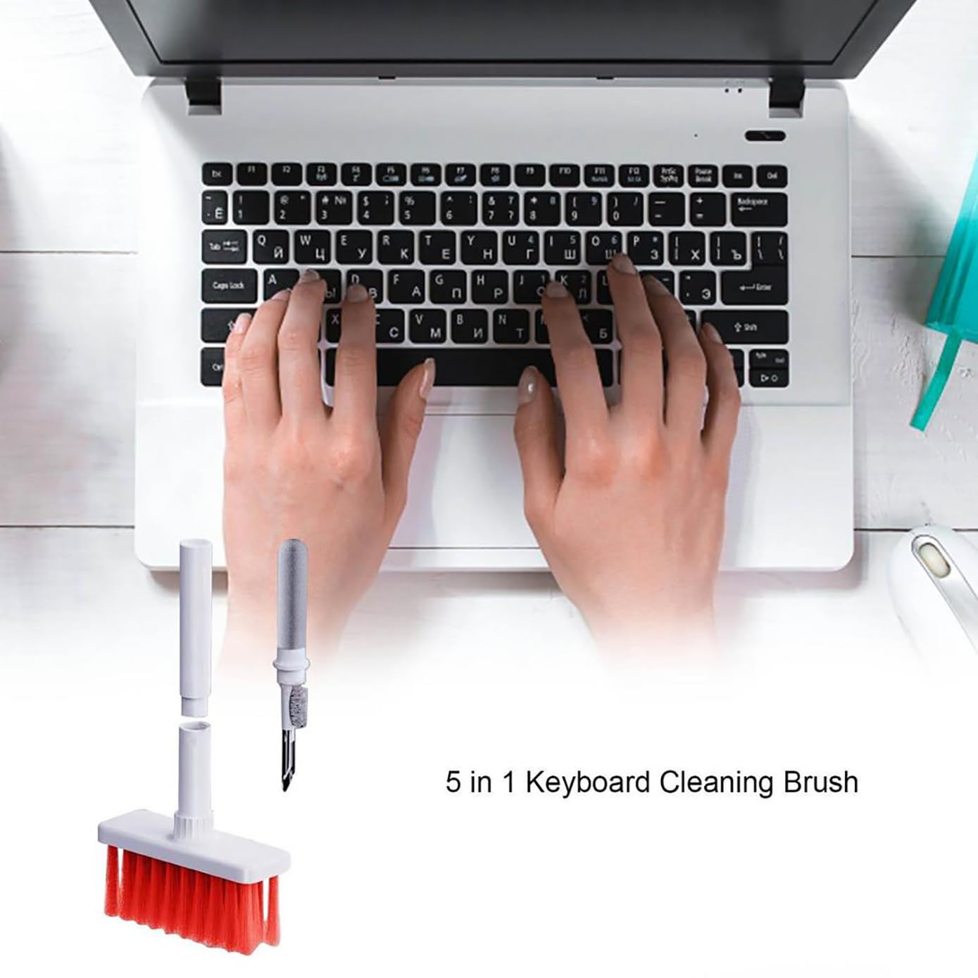 GLUN® 5-in-1 Multi-Function Cleaning Tools Kit, Multipurpose Cleaning Brush (TWS Cleaner, Key Puller, Metal Pen Tip, High-Density Brush) Electronics Cleaning, Car Interior Detailing,. - Image 7 thumbnail