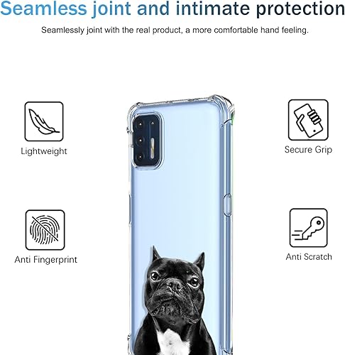 Miniatura 10 de OEURVQO Funda para Moto Edge 2022 5G, transparente, con bonito degradado, colorido, delgada, suave, TPU, a prueba de golpes, antiarañazos, funda