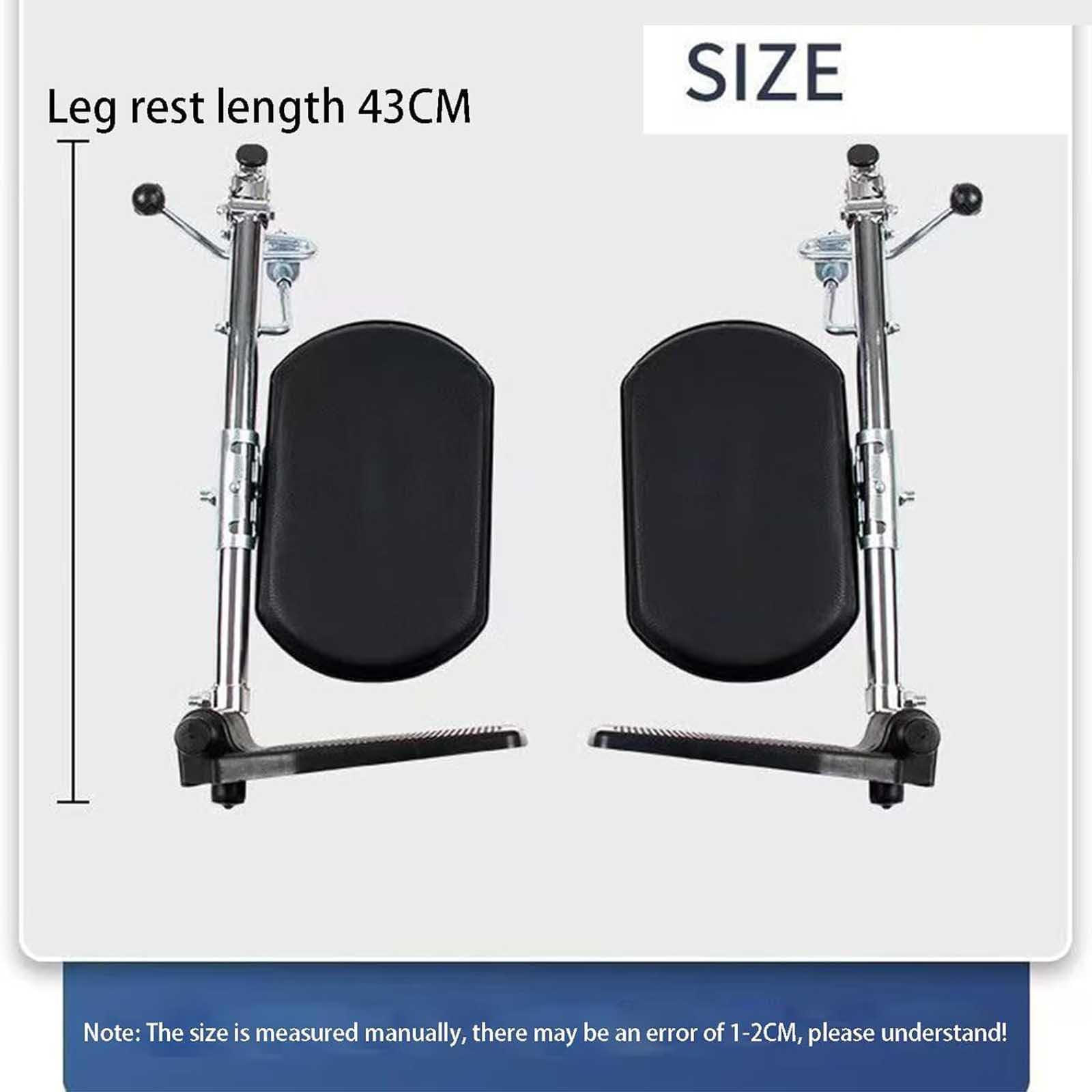 Reposapiés universal para silla de ruedas con ángulo ajustable y cojines para apoyo ortopédico y recuperación de lesiones