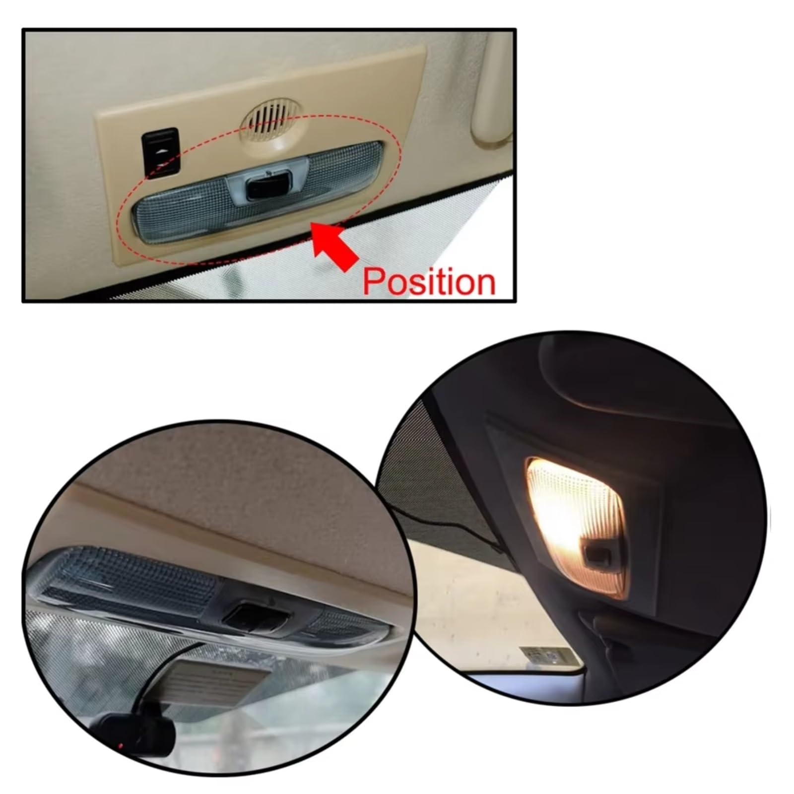 Plafonnier De Lecture Compatible Avec Ford Pour Focus Pour Fiesta Pour Mondeo 2005-2014 Plafonnier Lampe De Lecture Intérieure Accessoires D'éclairage Automobile 8A6A13776CA