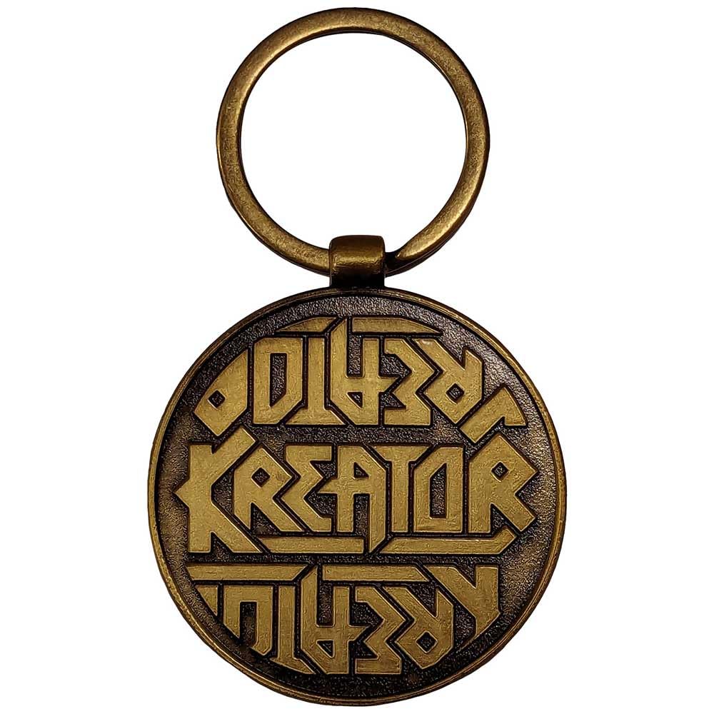 Rock Off officially licensed products Kreator Satan Is Real Band Logo Emblem Keyring Keyring One Size