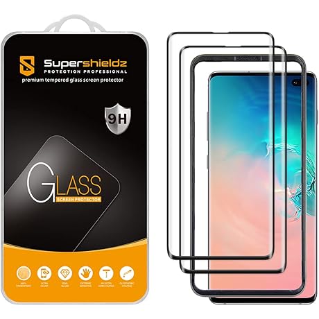 SuperShieldz Premium Glass Screen Protector for Samsung Galaxy S10 Plus